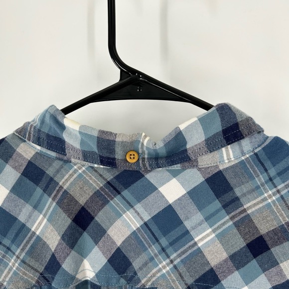 Duluth Trading Co. Size 3XL Blue Plaid Flannel Button Down Long Sleeve Shirt - Picture 10 of 14